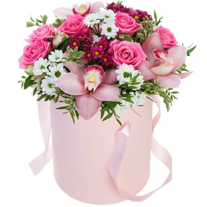 Букет из роз и хризантем «Объятие»